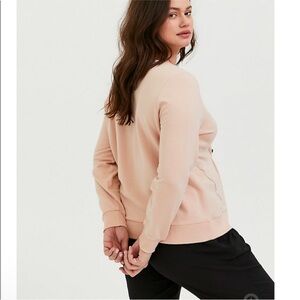 ✨torrid light pink jewel trim sweatshirt✨